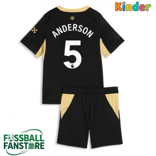 Manchester City Elliot Anderson #5 Replik Auswärtstrikot Kinder 2026-27 Kurzarm (+ Kurze Hosen)